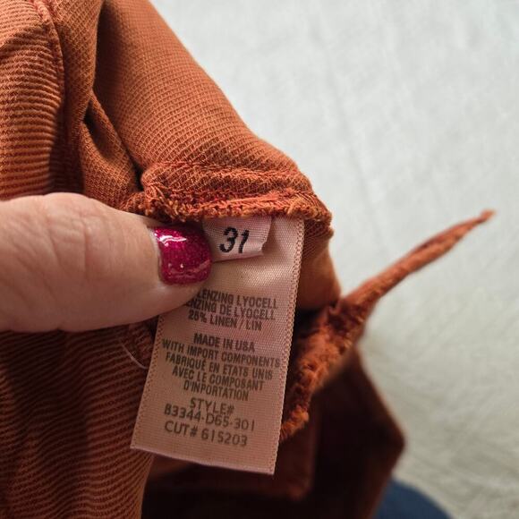 Bella Dahl Linen blend Sedona Shorts Size 31 Gorpcore resort wear vacation - Picture 5 of 11